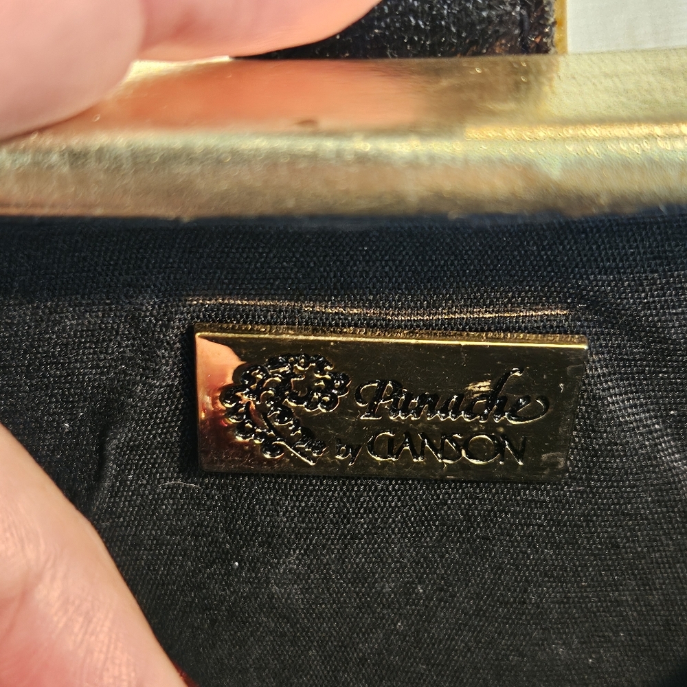 Panache Gold and Brown Woven Clutch - Picture 4 of 15